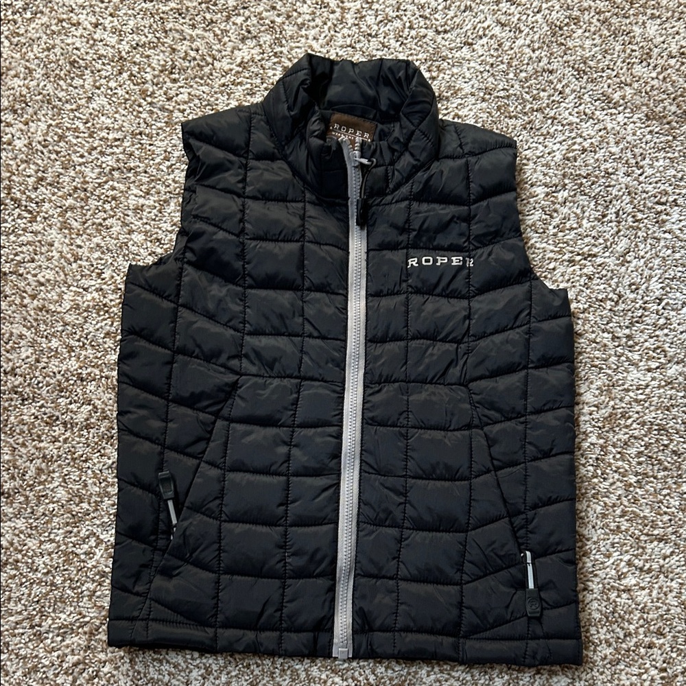 Roper Black Quilted Vest